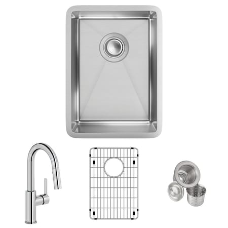 Elkay Undermount Sink, Undermount Mount, Polished Satin Finish ECTRU12179TFCBC